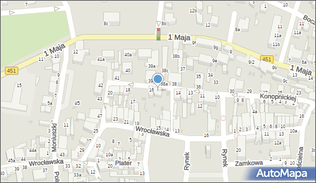 Bierutów, Konopnickiej Marii, 16a, mapa Bierutów