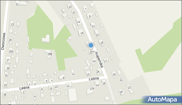 Bierzwnik, Kopernika Mikołaja, 22, mapa Bierzwnik
