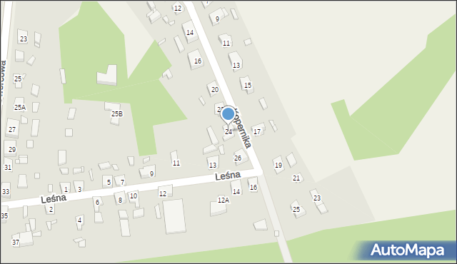 Bierzwnik, Kopernika Mikołaja, 24, mapa Bierzwnik