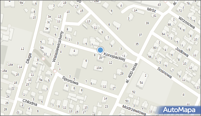 Biłgoraj, Konopackiej Haliny, 10, mapa Biłgoraj