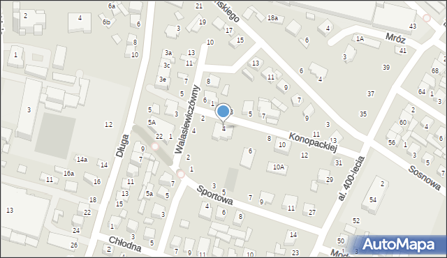 Biłgoraj, Konopackiej Haliny, 4, mapa Biłgoraj