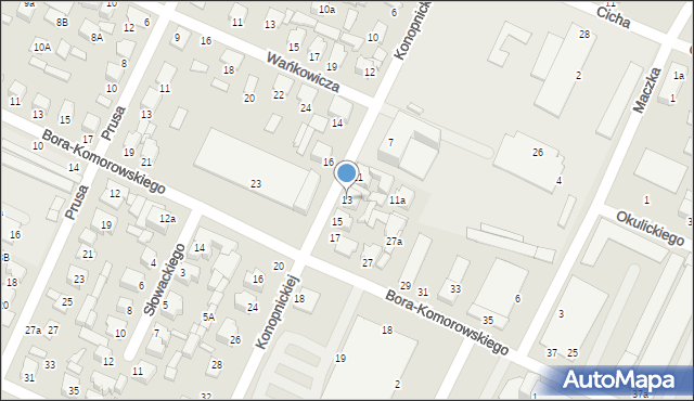 Biłgoraj, Konopnickiej Marii, 13, mapa Biłgoraj