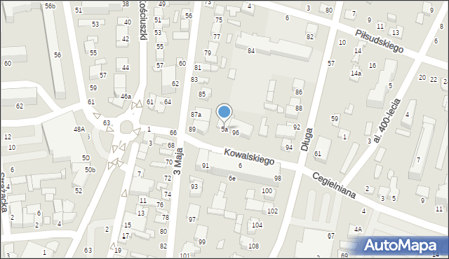 Biłgoraj, Kowalskiego Jana, dr., 5a, mapa Biłgoraj