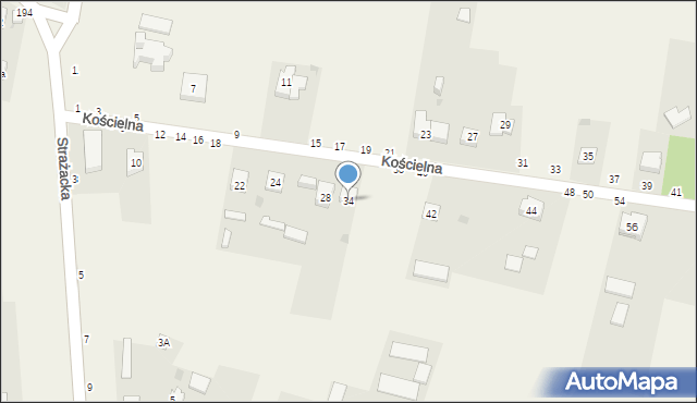 Biskupice, Kościelna, 34, mapa Biskupice