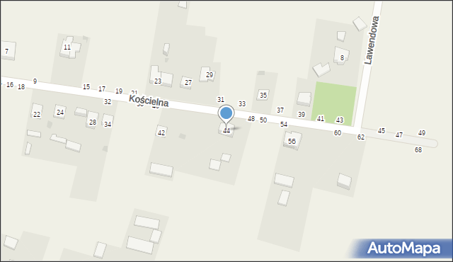 Biskupice, Kościelna, 44, mapa Biskupice