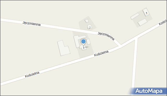 Biskupice, Kościelna, 3, mapa Biskupice