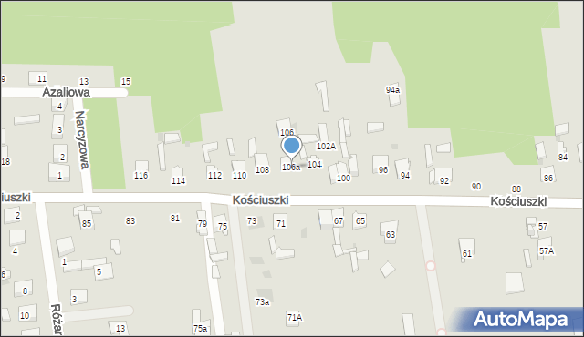 Blachownia, Kościuszki Tadeusza, gen., 106a, mapa Blachownia