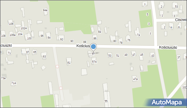 Blachownia, Kościuszki Tadeusza, gen., 57, mapa Blachownia