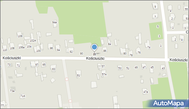 Blachownia, Kościuszki Tadeusza, gen., 88, mapa Blachownia