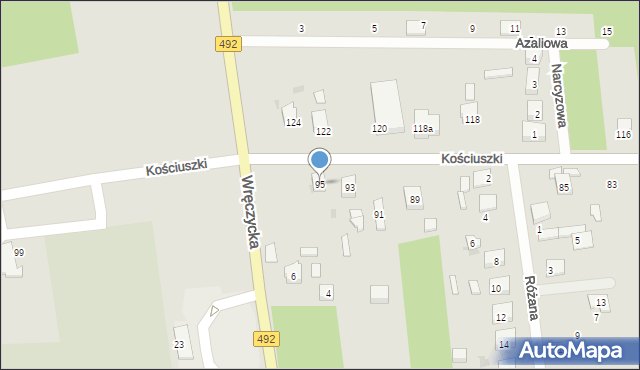 Blachownia, Kościuszki Tadeusza, gen., 95, mapa Blachownia
