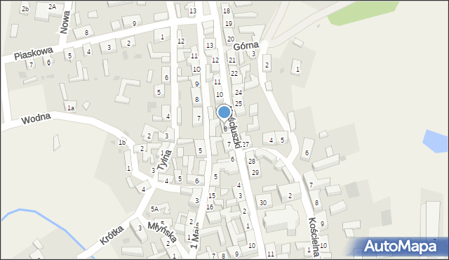 Bledzew, Kościuszki Tadeusza, gen., 8, mapa Bledzew