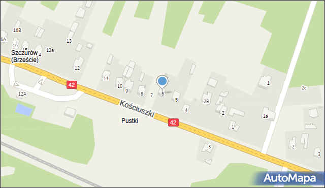 Bliżyn, Kościuszki Tadeusza, gen., 6, mapa Bliżyn