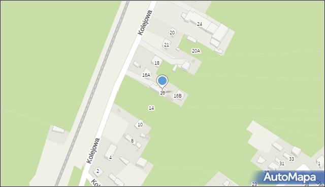 Blok Dobryszyce, Kolejowa, 16, mapa Blok Dobryszyce