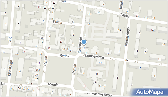 Błonie, Kościuszki Tadeusza, gen., 2, mapa Błonie