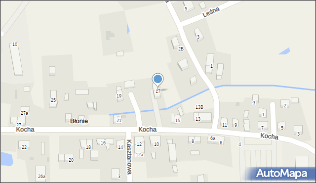 Błonie, Kocha Roberta, 17, mapa Błonie