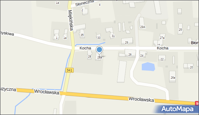 Błonie, Kocha Roberta, 28a, mapa Błonie