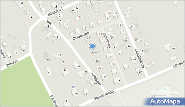 Bobolice, Kolejowa, 28, mapa Bobolice