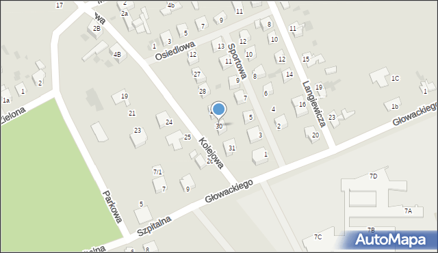Bobolice, Kolejowa, 30, mapa Bobolice