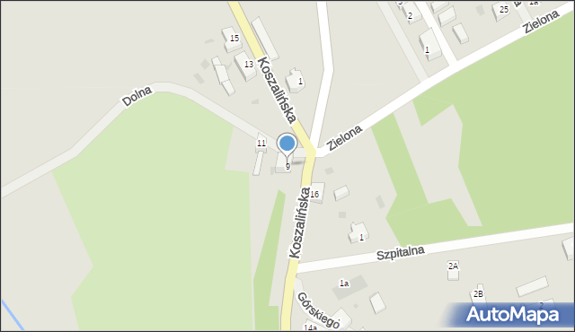 Bobolice, Koszalińska, 9, mapa Bobolice