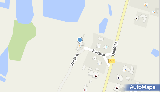 Bobowo, Kolejowa, 5, mapa Bobowo