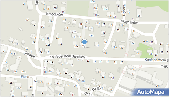 Bochnia, Konfederatów Barskich, 10B, mapa Bochni