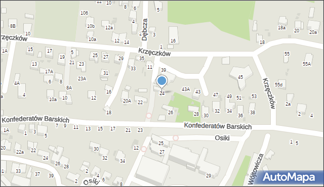 Bochnia, Konfederatów Barskich, 24, mapa Bochni