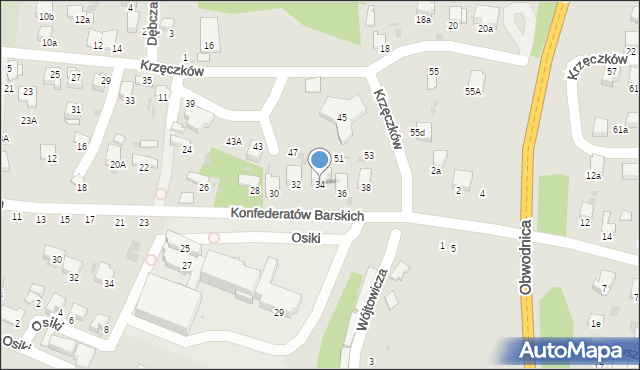 Bochnia, Konfederatów Barskich, 34, mapa Bochni