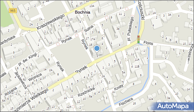Bochnia, Kościuszki Tadeusza, gen., 2, mapa Bochni