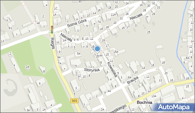 Bochnia, Kowalska, 10, mapa Bochni
