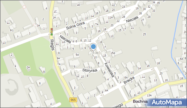 Bochnia, Kowalska, 12, mapa Bochni