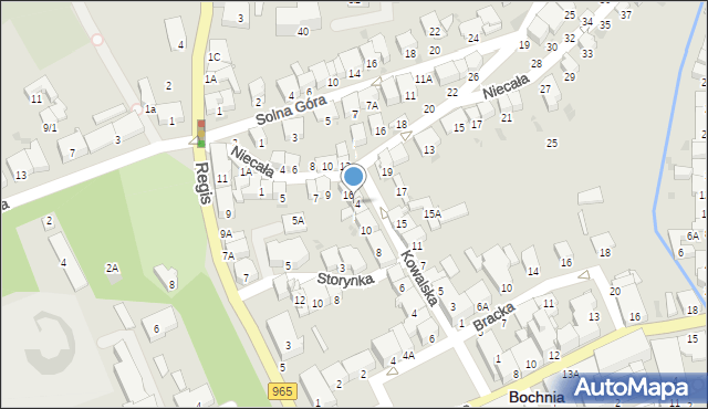 Bochnia, Kowalska, 14, mapa Bochni