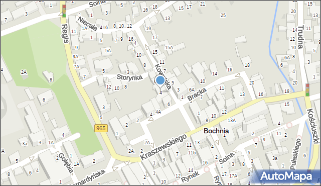 Bochnia, Kowalska, 4, mapa Bochni