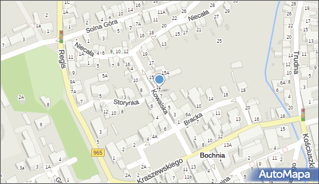 Bochnia, Kowalska, 9, mapa Bochni