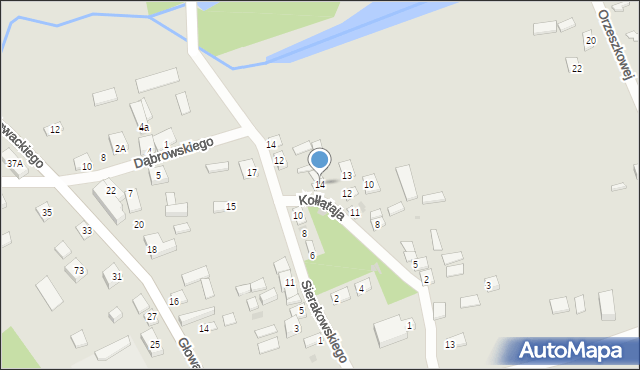 Bodzanów, Kołłątaja Hugo, 14, mapa Bodzanów