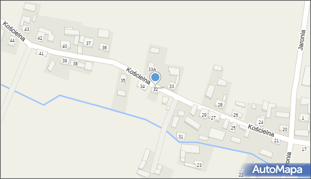 Bodzanowice, Kościelna, 32, mapa Bodzanowice