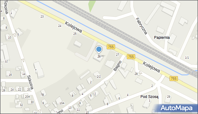 Bodzechów, Kolejowa, 26, mapa Bodzechów