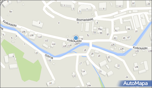 Bogatynia, Kościuszki Tadeusza, gen., 120, mapa Bogatynia