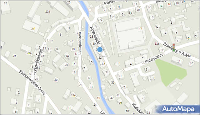 Bogatynia, Kościuszki Tadeusza, gen., 32, mapa Bogatynia