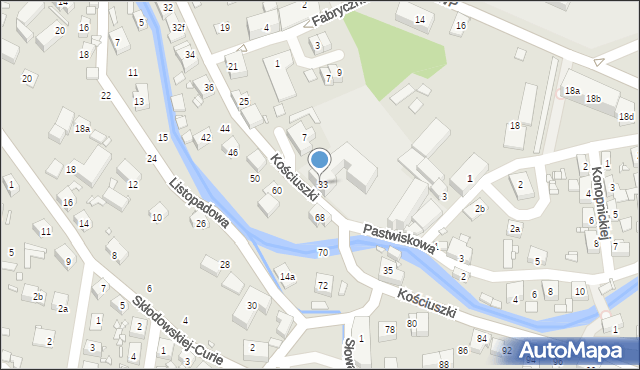 Bogatynia, Kościuszki Tadeusza, gen., 33, mapa Bogatynia