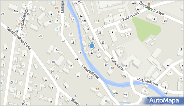 Bogatynia, Kościuszki Tadeusza, gen., 42, mapa Bogatynia