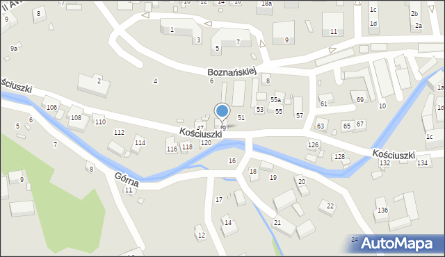 Bogatynia, Kościuszki Tadeusza, gen., 49, mapa Bogatynia
