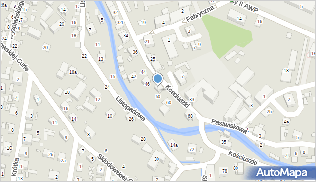 Bogatynia, Kościuszki Tadeusza, gen., 54, mapa Bogatynia