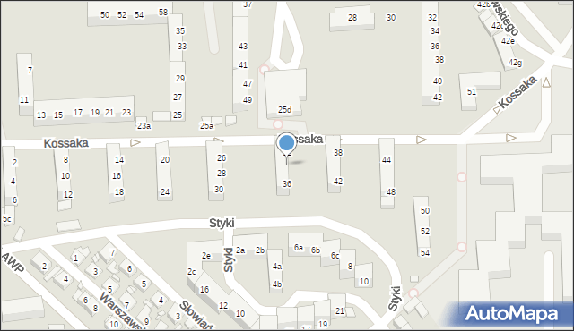 Bogatynia, Kossaka Wojciecha, 34, mapa Bogatynia