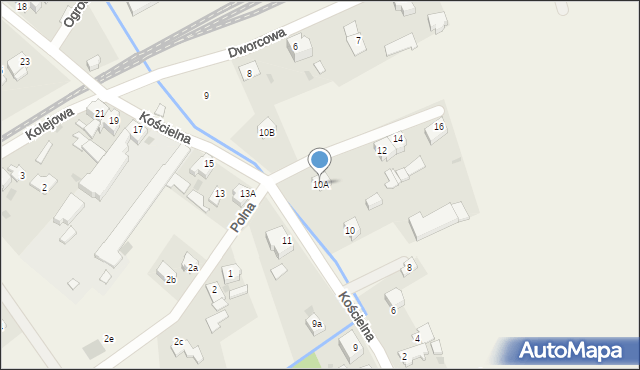 Bogdaniec, Kościelna, 10A, mapa Bogdaniec