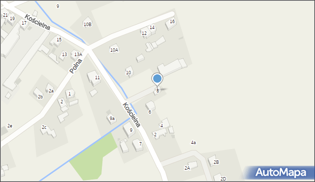 Bogdaniec, Kościelna, 8, mapa Bogdaniec