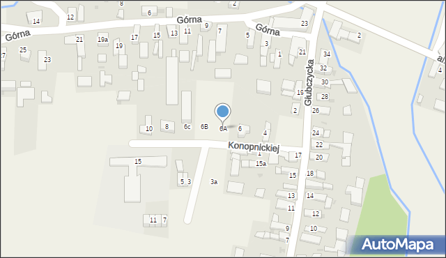 Bogdanowice, Konopnickiej Marii, 6A, mapa Bogdanowice
