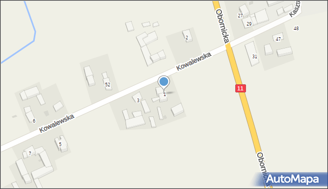 Bogdanowo, Kowalewska, 1, mapa Bogdanowo