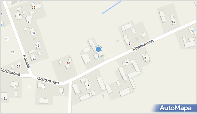 Bogdanowo, Kowalewska, 8, mapa Bogdanowo