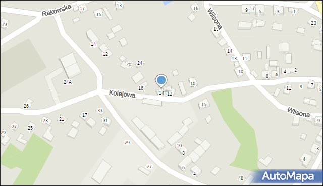 Bogoria, Kolejowa, 14, mapa Bogoria