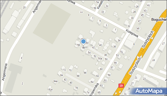 Boguchwała, Kopernika Mikołaja, 56, mapa Boguchwała